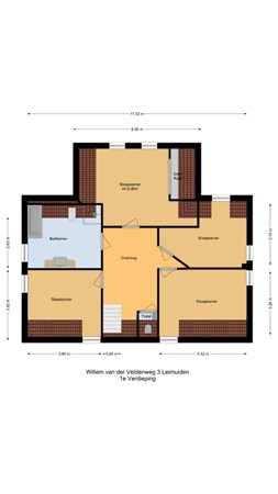 Willem van der Veldenweg 3, 2451 BA Leimuiden - 1e Verdieping - 2D.jpg