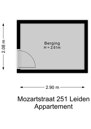 Mozartstraat 251, 2324 XV Leiden - Berging - 2D.jpg