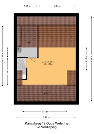 Kanaalweg 12, 2377 BE Oude Wetering - 2e Verdieping - 2D.jpg