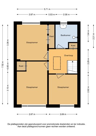 Achterweg 62, 2376 AZ Nieuwe Wetering - Eerste verdieping - 2D.jpg