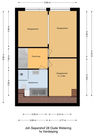 Joh. Sepershof 28, 2377 BD Oude Wetering - 1e Verdieping - 2D.jpg