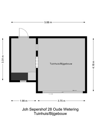 Joh. Sepershof 28, 2377 BD Oude Wetering - Tuinhuis - 2D.jpg