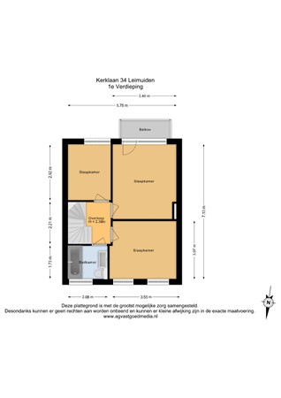 Kerklaan 34, 2451 CG Leimuiden - 1e Verdieping - 2D.jpg