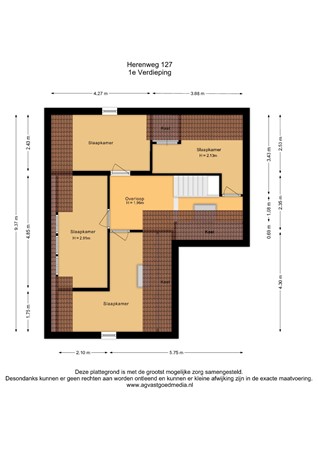 Herenweg 127, 2465 AE Rijnsaterwoude - 1e Verdieping - 2D.jpg