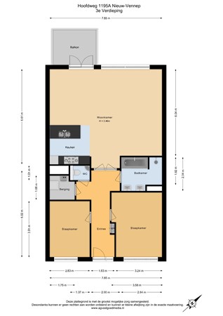 Hoofdweg 1195A, 2151 MG Nieuw-Vennep - 3e Verdieping - 2D.jpg