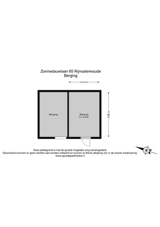 Zonnedauwlaan 65, 2465 BB Rijnsaterwoude - Berging - 2D.jpg