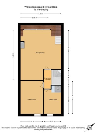 Wallenbergstraat 64, 2131 TX Hoofddorp - 1e Verdieping - 2D.jpg
