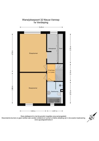 Warwijcksepoort 32, 2152 RL Nieuw-Vennep - 1e  Verdieping - 2D.jpg