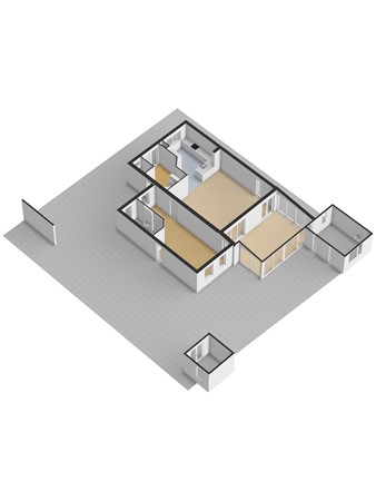 Veerstraat 3A, 2377 AK Oude Wetering - 3D_Begane_Grond_Tuin.jpg