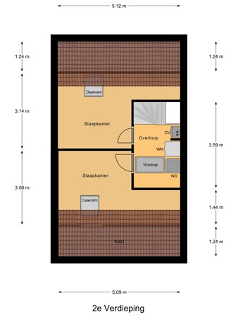 Floorplan - Kroonkruid 79, 5803 JG Venray
