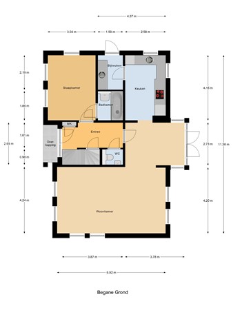 Floorplan - Eikhofweg 4, 5824 AR Holthees