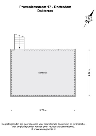 Proveniersstraat 17, 3033 CE Rotterdam - Proveniersstraat 17 - Rotterdam - Dakterras - 2D.jpg