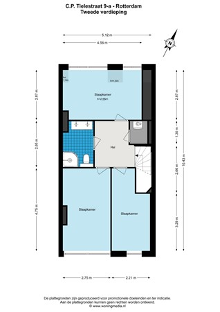 C.P.Tielestraat 9A, 3023 TA Rotterdam - C.P. Tielestraat 9-a - Rotterdam - 2e_verdieping - 2D.jpg