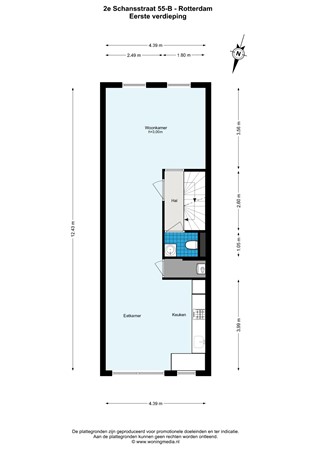 2e Schansstraat 55B, 3025 XK Rotterdam - 2e Schansstraat 55-B - Rotterdam - 1e_verdieping - 2D.jpg