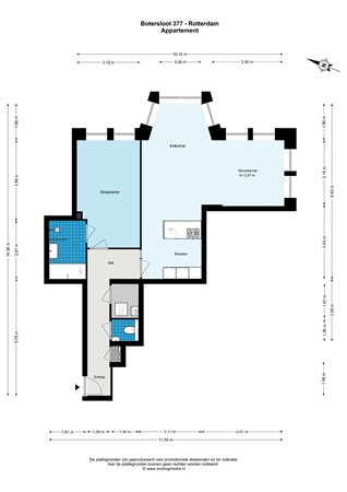 Botersloot 377, 3011 HE Rotterdam - Botersloot 377 - Rotterdam - Appartement - 2D.jpg