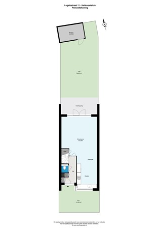 Legatostraat 11, 3223 PM Hellevoetsluis - Legatostraat 11 - Hellevoetsluis - Perceeltekening