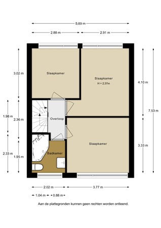 Populierenstraat 23, 3203 XK Spijkenisse - Populierenstraat 23 - 1e verdieping - 2D.jpg