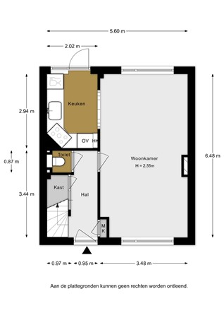 Beatrixstraat 11, 2935 XA Ouderkerk aan den IJssel - Beatrixstraat 11 - Begane grond - 2D.jpg