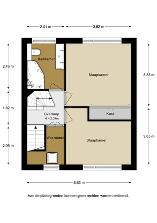 Beatrixstraat 11, 2935 XA Ouderkerk aan den IJssel - Beatrixstraat 11 - 1e verdieping - 2D.jpg