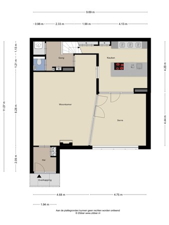 Plattegrond - Huygensstraat 145, 5283 JL Boxtel 