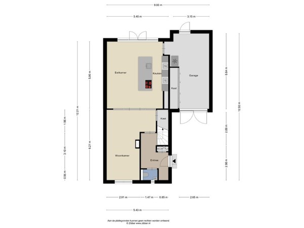 Plattegrond - Ooievaar 9, 5296 MC Esch 