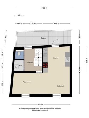 Plattegrond - Rechterstraat 11a, 5281 BS Boxtel 