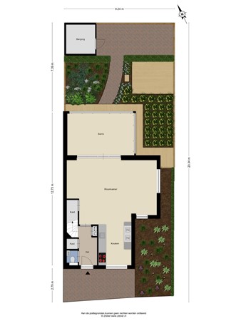 Plattegrond - Dwergotter 13, 5283 NE Boxtel 