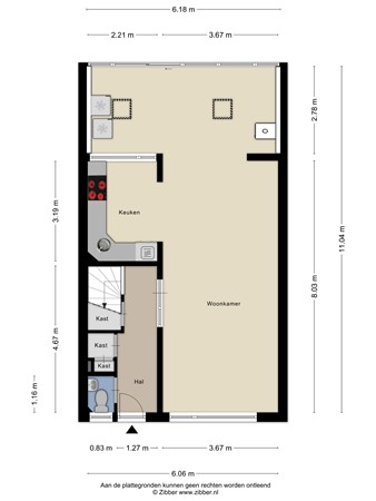 Plattegrond - Rozengaard 77, 5283 GE Boxtel 