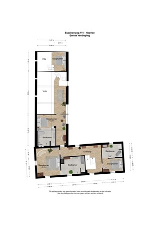 Floorplan - Esschenweg 111, 6412 PW Heerlen