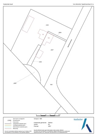 Speelmanstraat 11A, 7025 EH Halle - Kadastrale kaart - Zelhem AC 1937.jpg