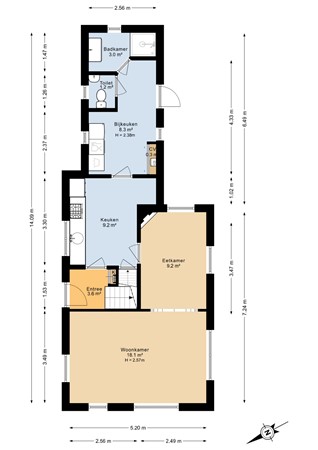 Meester Klokmanstraat 2, 9231 HM Surhuisterveen - Begane grond - 2D.jpg