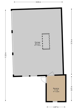 Meester Klokmanstraat 2, 9231 HM Surhuisterveen - Garage - 2D.jpg