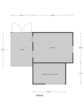 Warmoltsstrjitte 68, 9281 PT Harkema - Schuur, carport en tuinkamer