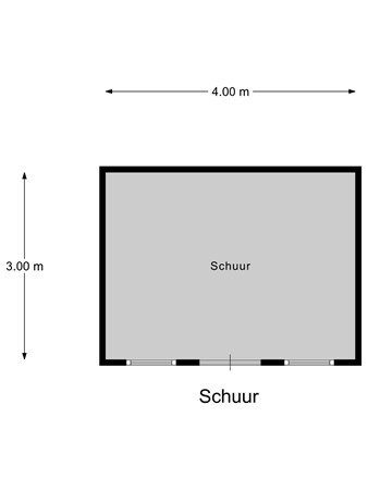Mounewei 59B, 9286 EJ Twijzel - houten berging