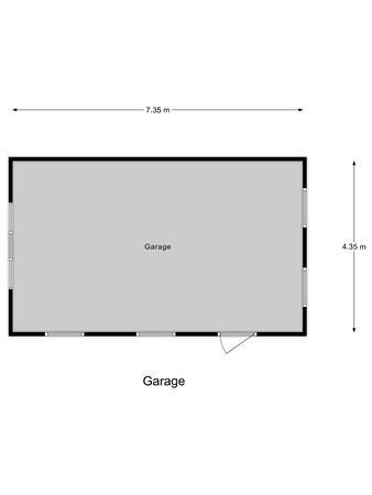 Tsjerkepaed 21, 9287 LR Twijzelerheide - plattegrond garage Tsjerkepaed 21.jpg