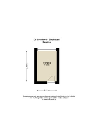 de Greide 60, 5622 NE Eindhoven - Plattegrond De berging De Greide 60 Eindhoven.jpg