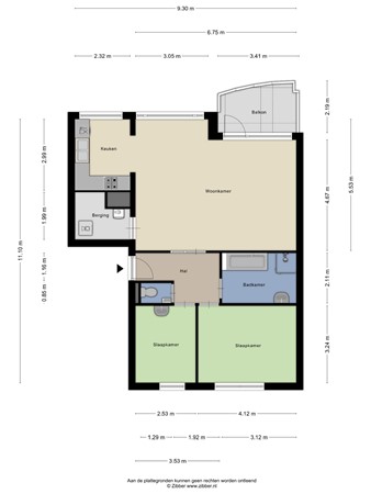 Schoonhoeve 39, 5611 PW Eindhoven - Plattegrond Appt. Schoonhoeve 39 Eindhoven.jpg