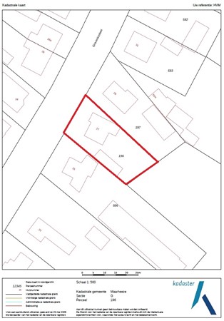 Gravenkasteel 27, 6028 RK Gastel - Kadastrale kaart