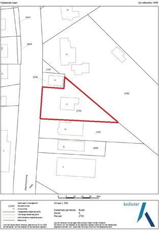 Maarheezerweg 12, 6021 CP Budel - Kadastrale kaart