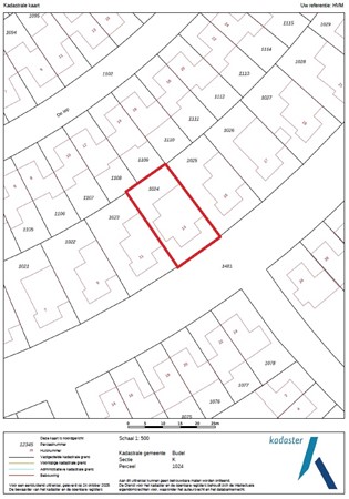 De Populier 13, 6021 NC Budel - kadastrale kaart