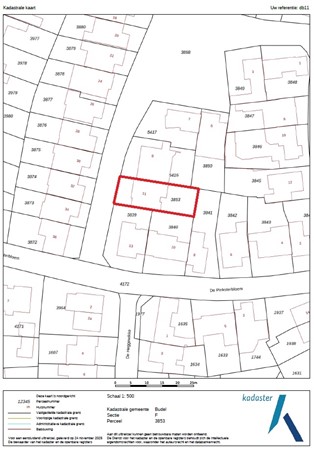 De Boterbloem 11, 6021 LV Budel - Kadastrale kaart