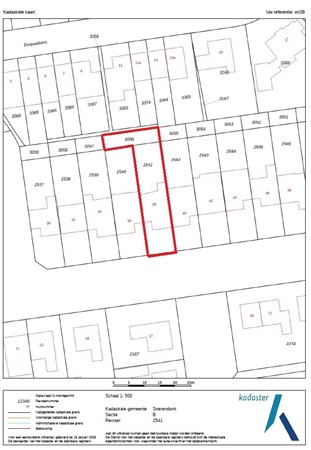 Van Schaiklaan 38, 6027 PM Soerendonk - Kadastrale kaart