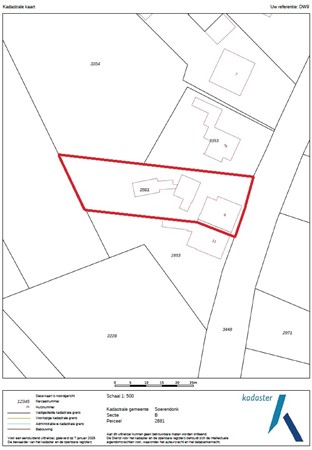 Damenweg 9, 6027 NK Soerendonk - Kadastrale kaart