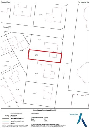 Rubenslaan 4A, 6021 KE Budel - Kadastrale kaart