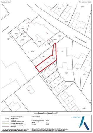 Burg. Remmenstraat 9, 6021 BK Budel - Kadastrale kaart