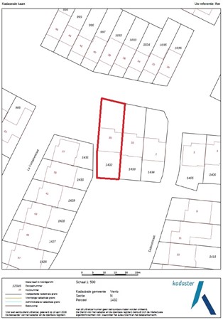 La Fontainestraat 35, 5924 AX Venlo - Kadastrale kaart
