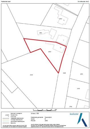 Damenweg 11, 6027 NK Soerendonk - Kadastrale kaart