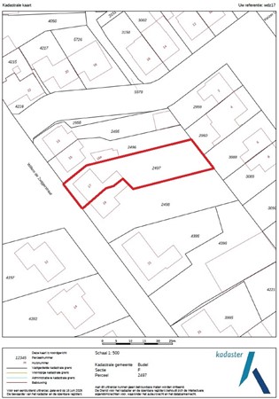 Willem de Zwijgerstraat 17, 6021 HK Budel - Kadastrale kaart