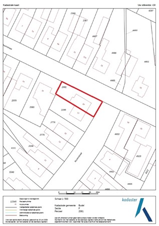 Rozenstraat 19, 6021 BA Budel - Kadastrale kaart