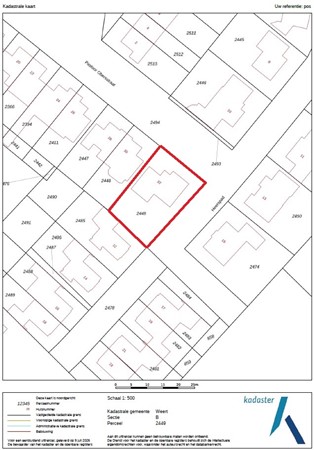 Pastoor Obersstraat 32, 6003 PA Weert - Kadastrale kaart